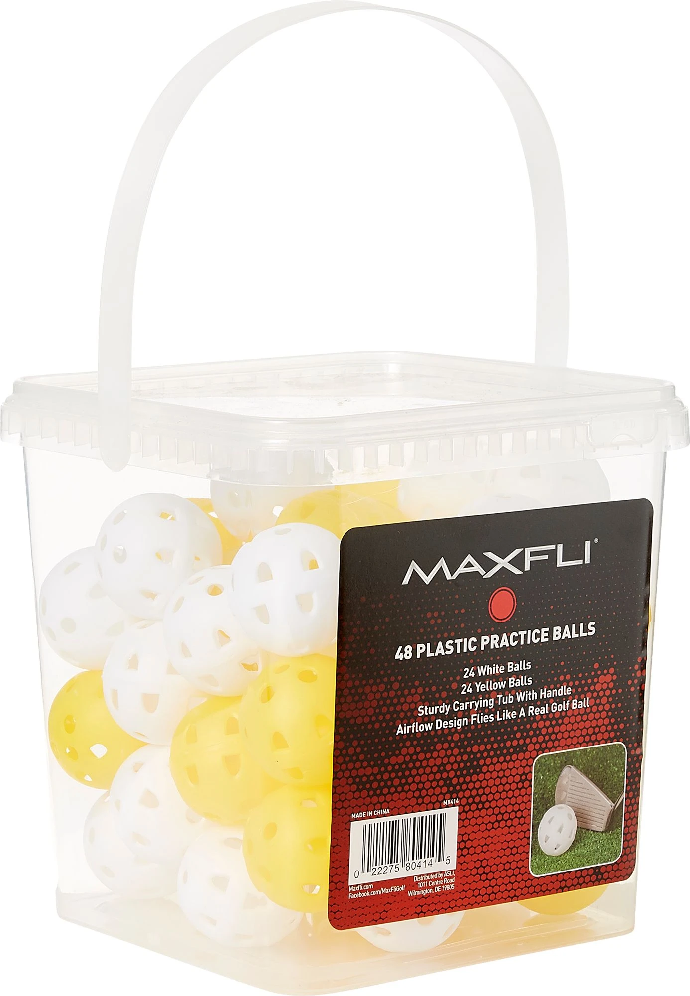 Discount - Maxfli Plastic Practice Balls - 48-Ball Bucket For Unisex 3 Discount - Maxfli Plastic Practice Balls - 48-Ball Bucket For Unisex
